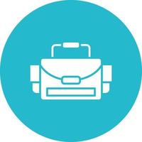 Camera Bag Glyph Circle Icon vector