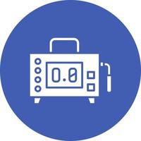 Geiger Counter Glyph Circle Icon vector