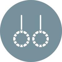 Gym Rings Glyph Circle Icon vector