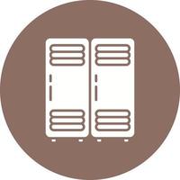 Locker Glyph Circle Icon vector