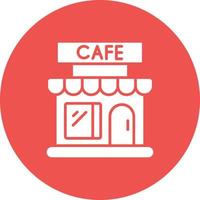 Cafe Glyph Circle Icon vector