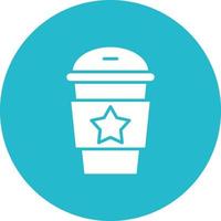 Best Coffee Glyph Circle Icon vector