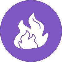 Fire Energy Glyph Circle Icon vector