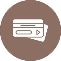 Credit Card Payment Glyph Circle Icon vector