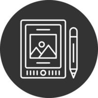 Pen Tablet Creative Icon Design vector