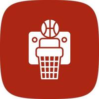 Basketball Hoop Creative Icon Design vector