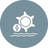 Hydro Power Glyph Circle Icon vector