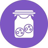 Cookie Jar Glyph Circle Icon vector