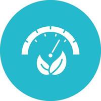 Eco Gauge Glyph Circle Icon vector