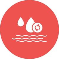 Save Water Glyph Circle Icon vector