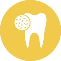Dentist Glyph Circle Icon vector