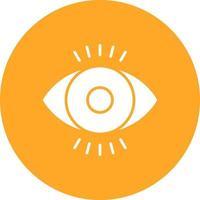 icono de círculo de glifo de ojos vector