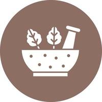 Herbal Treatment Glyph Circle Icon vector