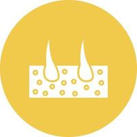Epidermis Glyph Circle Icon vector