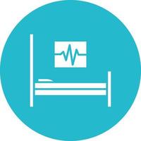 Medical Supervision Glyph Circle Icon vector