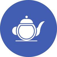 Teapot Glyph Circle Icon vector