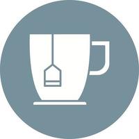 Tea Infusion Glyph Circle Icon vector