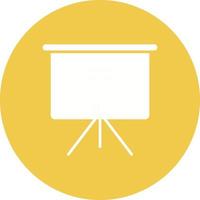 Presentation Glyph Circle Icon vector