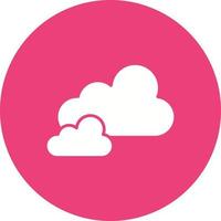 Cloud Glyph Circle Icon vector