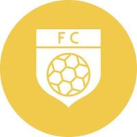 icono de círculo de glifo de club de fútbol vector