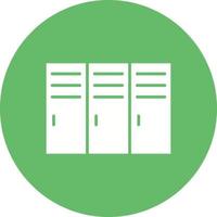 Locker Glyph Circle Icon vector