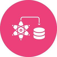 Data Science Glyph Circle Icon vector
