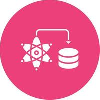 Data Science Glyph Circle Icon vector