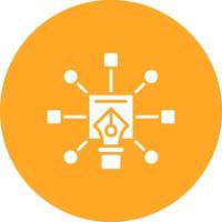 Design Algorithm Glyph Circle Icon vector