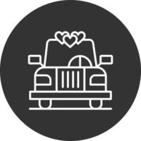 diseño de icono creativo de coche de boda vector