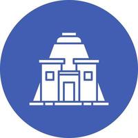 Nubian Pyramids Glyph Circle Icon vector