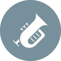 Tuba Glyph Circle Icon vector