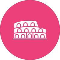 Colosseum Glyph Circle Icon vector