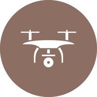 Camera Drone Glyph Circle Icon vector