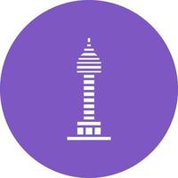 Trajans Column Glyph Circle Icon vector