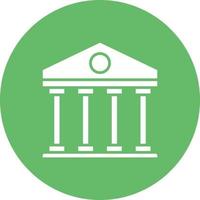 Parthenon Glyph Circle Icon vector