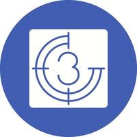 Film Countdown Glyph Circle Icon vector