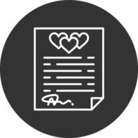 Wedding Contract Creative Icon Design vector