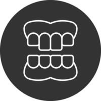 diseño de icono creativo de dentadura postiza vector