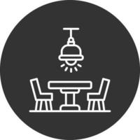 diseño de icono creativo de mesa de comedor vector