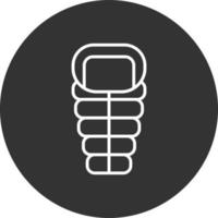 Sleeping Bag Creative Icon Design vector