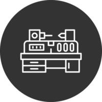 Lathe Machine Creative Icon Design vector