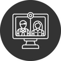 Online Interview Creative Icon Design vector
