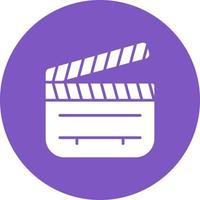 Film Studio Glyph Circle Icon vector