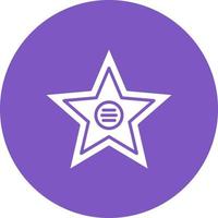 Walk of Fame Glyph Circle Icon vector