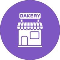 Bakery Shop Glyph Circle Icon vector