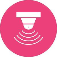 Motion Sensor Glyph Circle Icon vector