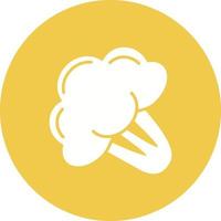 Cauliflower Glyph Circle Icon vector