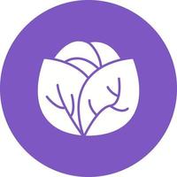 Cabbage Glyph Circle Icon vector