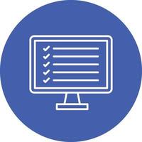 Online Survey Glyph Circle Icon vector