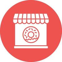 icono de círculo de glifo de tienda de donas vector